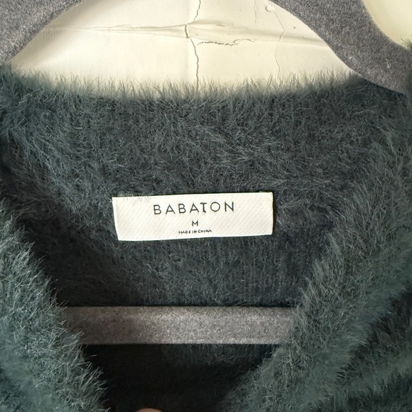 Babaton | M Dark Green Fuzzy Midi Dress – Faux Fur Feel - Picture 6 of 8